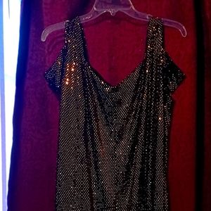 Shimmer sequins like gold dress